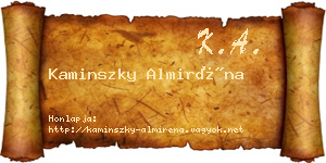 Kaminszky Almiréna névjegykártya
